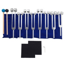 stimmen Gabel, 7 Chakras + 1 Seele Zweck Gewichteten stimmen Gabeln, Aluminium Legierung Instrument 126,22-141,27Hz Etc: Silber-