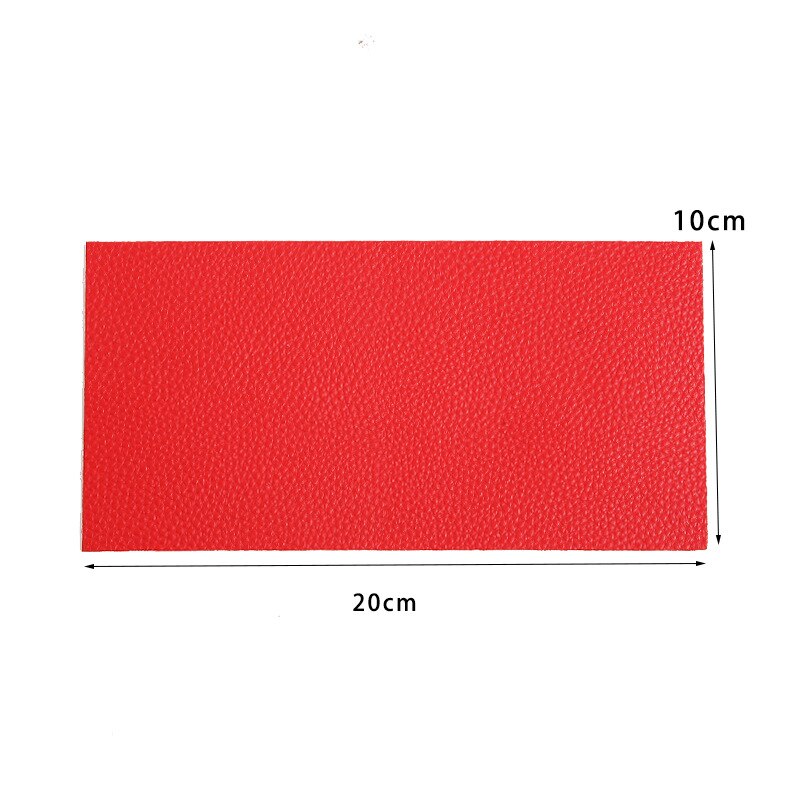 10X20Cm Zelfklevende Stick-On Geen Strijken Sofa Repareren Leer Pu Stof Stickers Patches Plakboek Stof badges: Rood