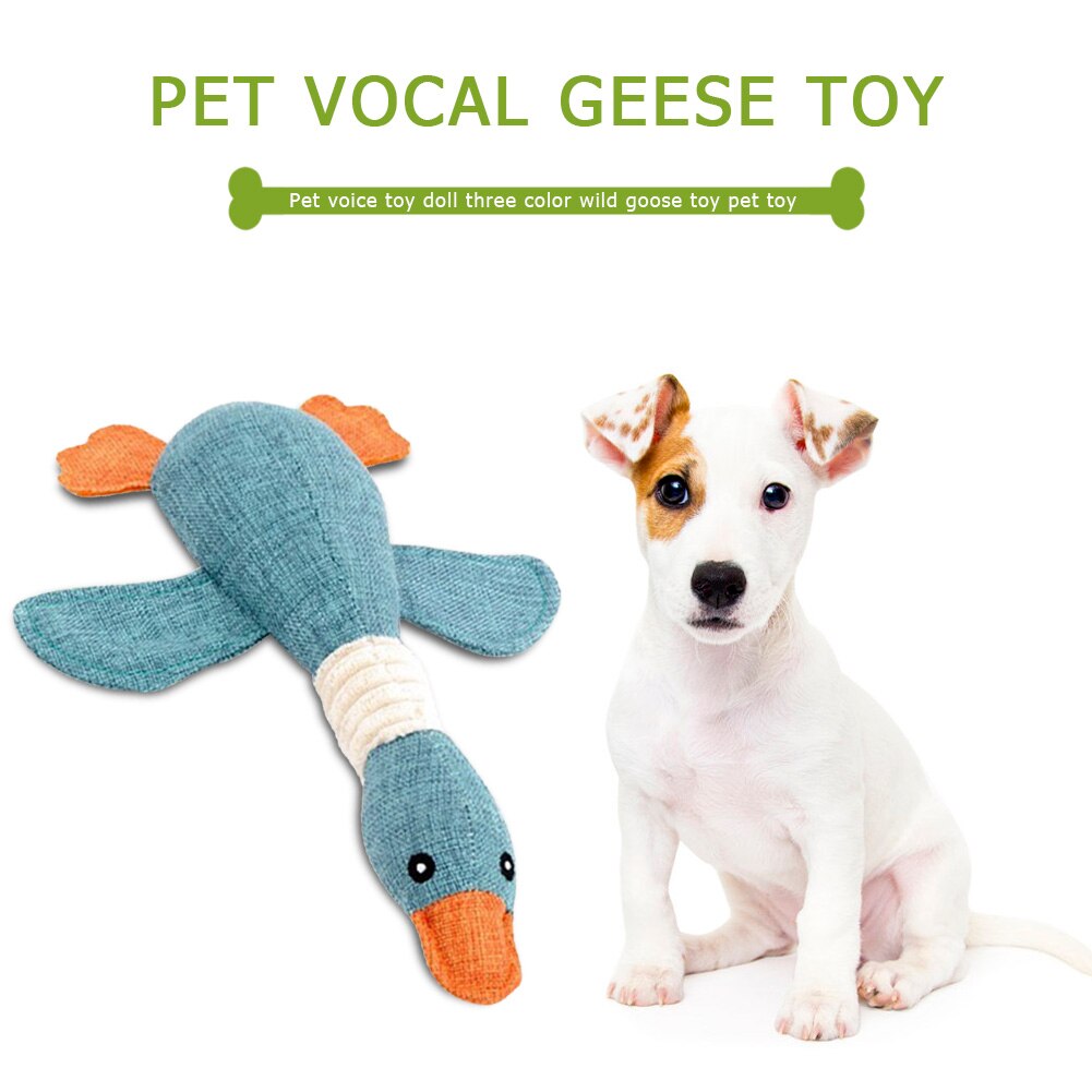 Dog Squeak Toys Wild Goose Sounds Toy Cleaning Teeth Puppy Dogs Chew Supplies Training Supplies Dog Educational Plush Toys