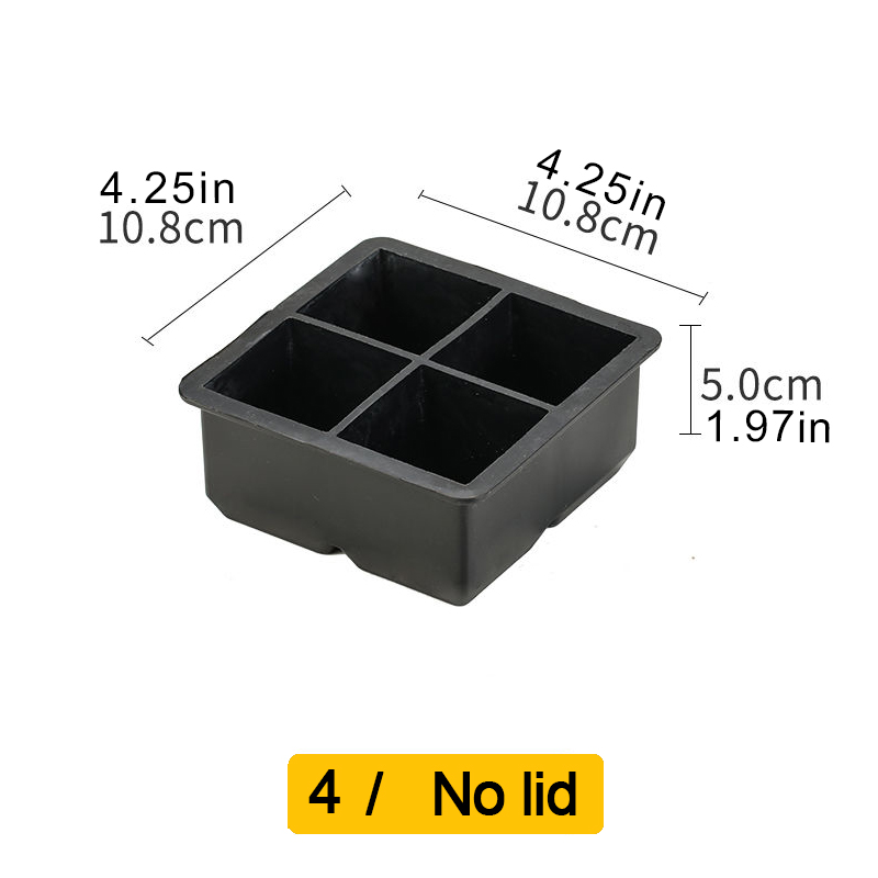 Isbitform for 4/6/8/15 isbiter, stor isbitform, stor isbitform av matkvalitet, bpa-fri, firkantet form, gjør-det-selv-kjøkken, baris: Blå
