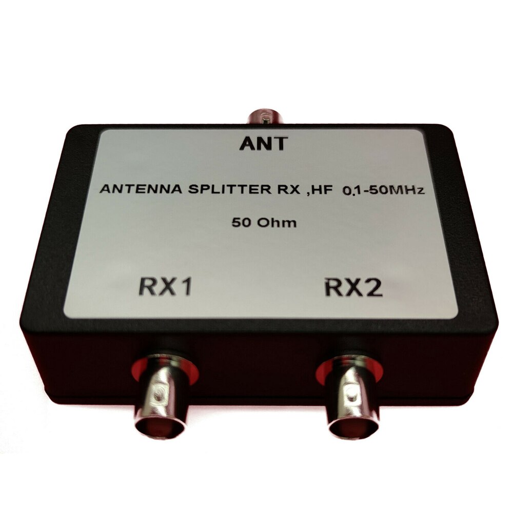 Antenna Splitter RX HF 0.1-50MHz 50Ohm with One Antenna Port and Two Receiver Ports Antenna Splitter