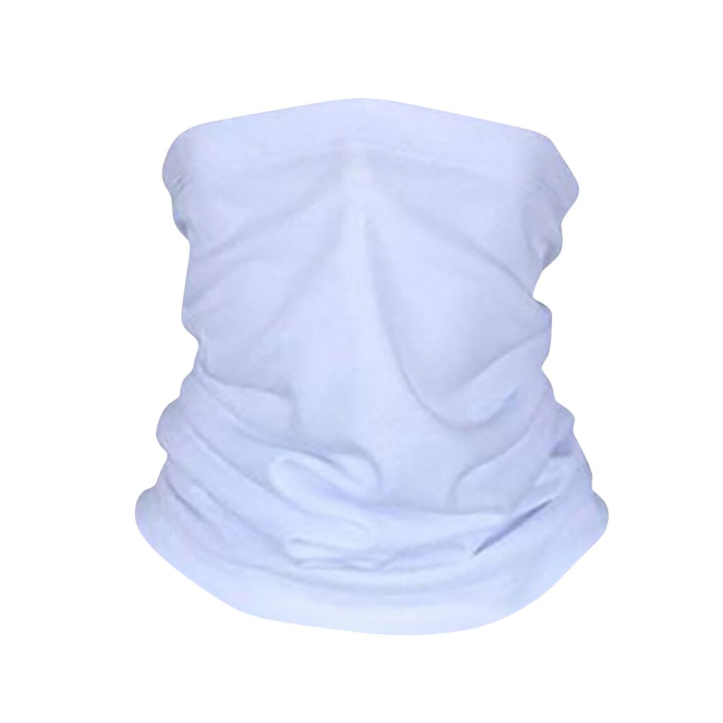 Outdoor Cycling Neck Scarf Men Women Turban Bicycle Face Mask Neck Tube Bandana Protective Dust-proof Neck Scarves Oc6: White