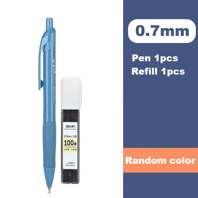 Deli 0.5/0.7mm Mechanical Pencil HB Pencil Leads Set Automatic Pencil Core Refill Art Drawing Sketching Students School Supplies