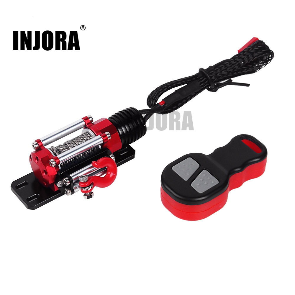 Injora rc bil metall vinsj + trådløs fjernkontroll til 1:10 rc beltebiler traxxas trx 4 aksial scx 10 90046 d90
