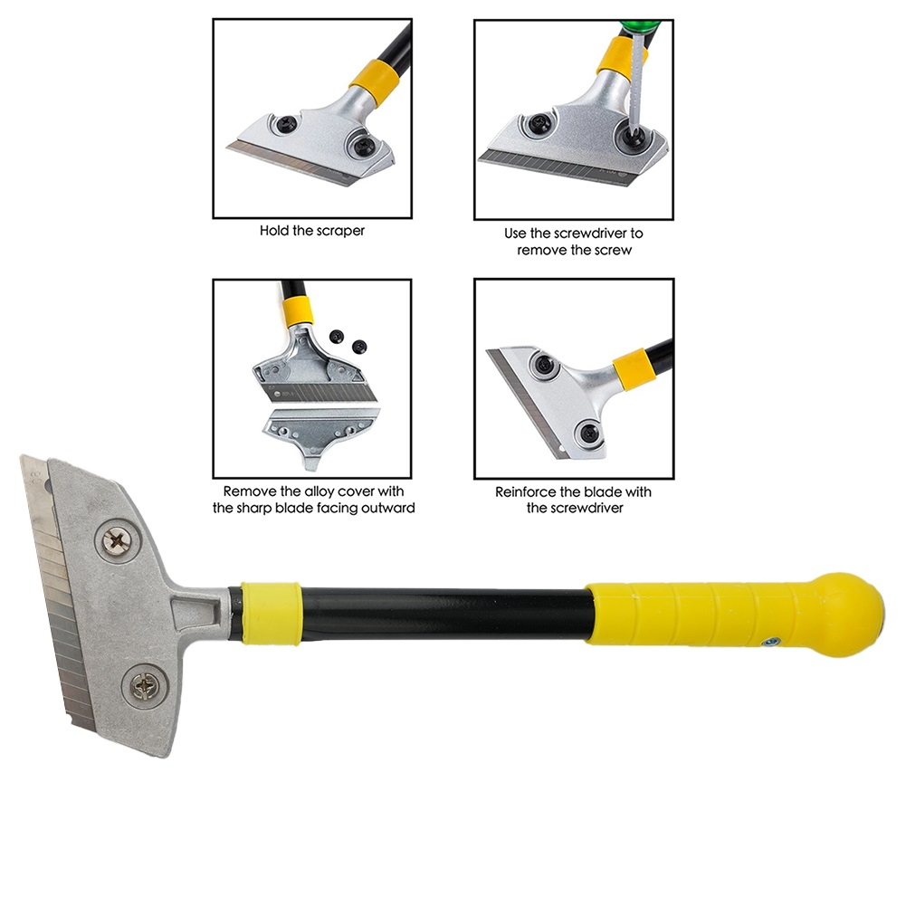 Raschietti in lega di alluminio lame per mastice spatola per la pulizia lame per mastice decorazione raschietto per pareti strumenti per vernice raschietti per utensili manuali da 30CM