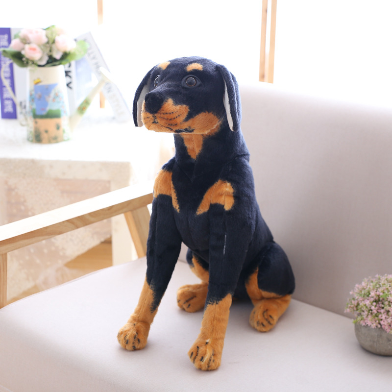 Knuffels Rottweiler Pluche Levensechte Hond Zachte Pop Real-Life Honden Kinderen Speelgoed Home Decor Verjaardag Christmas Voor kind