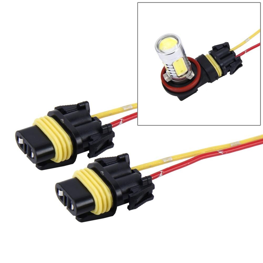 Douille de support pour ampoule LED, 2 pièces, T10/H8/H11/H7 /H4 /H1/H3/9006 /9005 / 7443 /7440 /1157 /1156/voiture: H8 H11