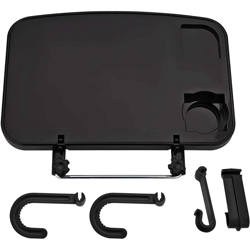 Draagbare hangende laptoplade voor in de auto, opvouwbare bekerhouder voor op de achterbank, multifunctioneel stuurwiel, laptopbeugel voor op de achterbank