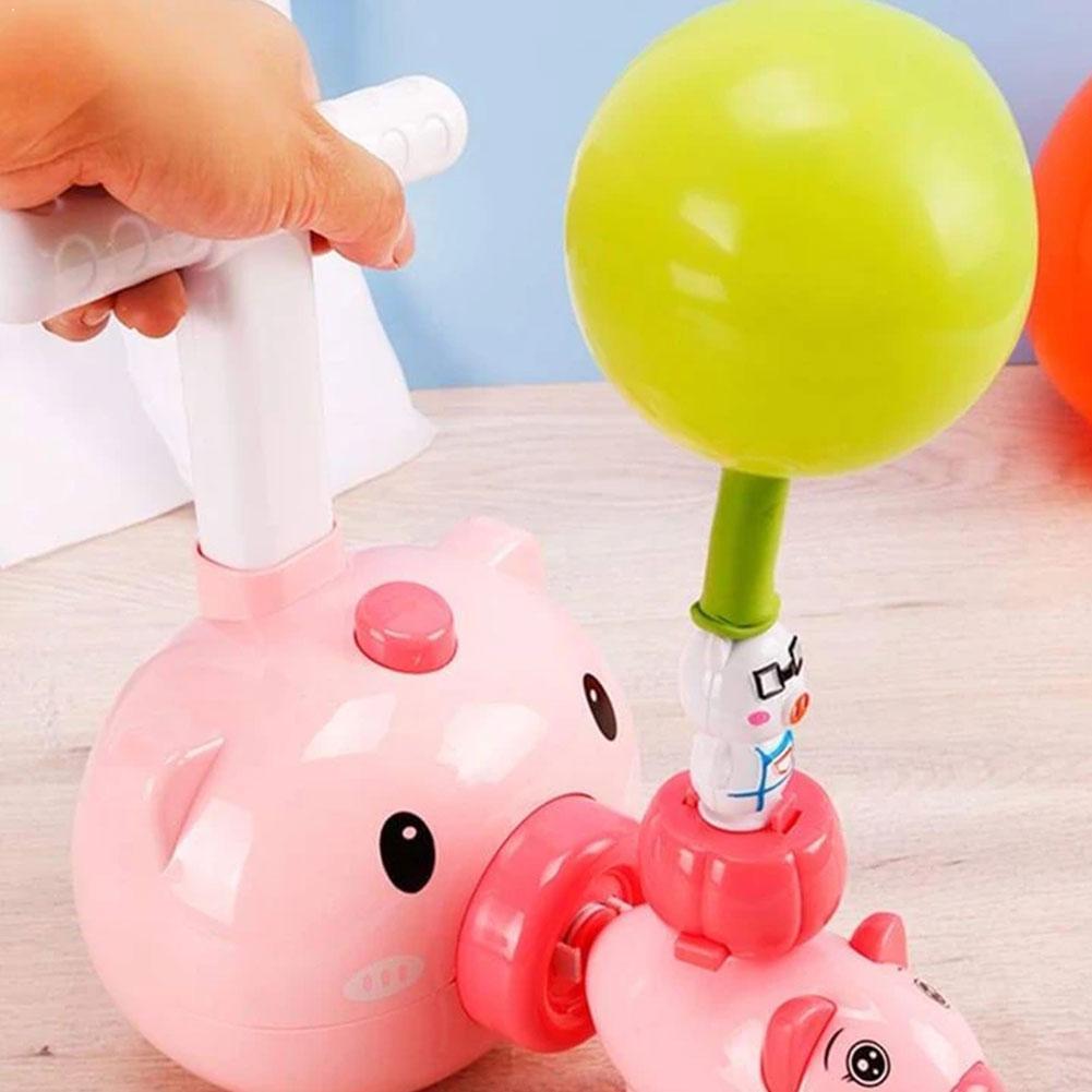 Cartoon Lucht Aangedreven Ballon Auto Powered Flying Pig Aerodynamische Speelgoed Speelgoed Auto Ballon Educatief Scooter Kids H1R4