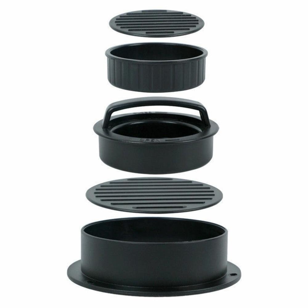 Abs avtakbar burgerpress rund nonstick håndlaget burger kjøtt gjør biff grille burger pai maskin kjøkken kjøtt verktøy: B