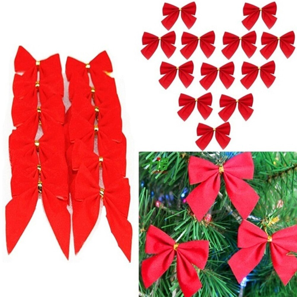36 stk 6cm ensfarvet sløjfe juletræ guirlande fest ornament dekoration