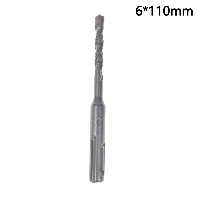 Broca de puntas cruzadas de carburo SDS Plus, 4/5/5, 5/6/6, 5/7/8/9/10/12x110mm, para pared de hormigón, bloque de ladrillo, martillo eléctrico, mampostería: Plata