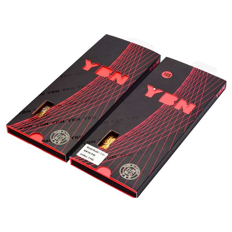 YBN-Cadena de 10/11 velocidades para bicicleta, cadena de oro ultraligera semihueca para bicicleta de montaña y carretera, cadena XC con hebilla mágica