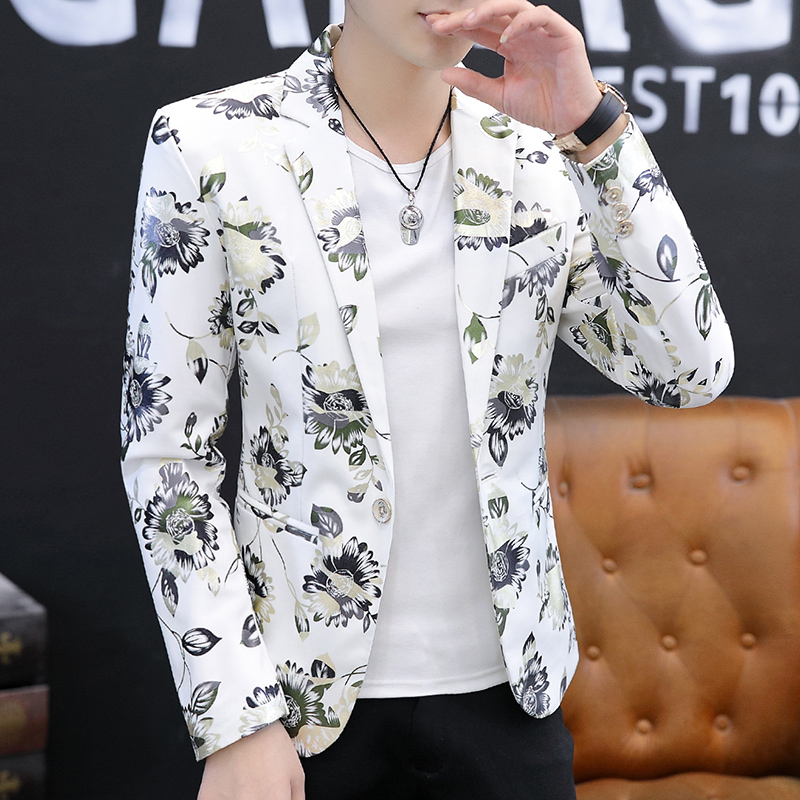 style d'explosion motif de couleur individuel style assorti petit costume revers haut de gamme affaires décontracté beaux vêtements pour hommes