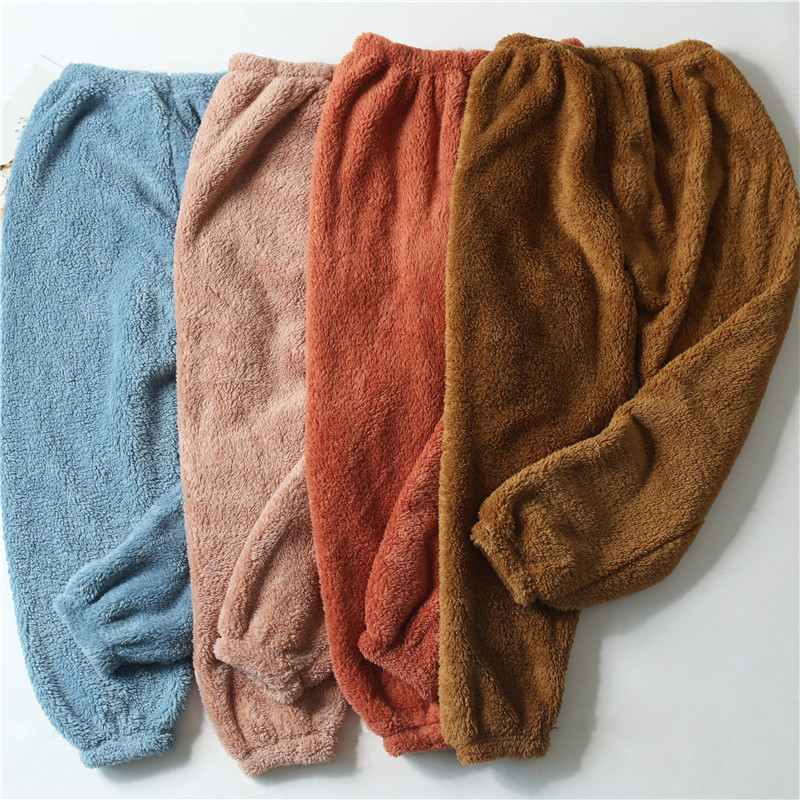 ¡Novedad de invierno! Pantalones de franela para mujer, pantalones de dormir gruesos y cálidos, pantalones de pijama para mujer, pantalones cómodos, pantalones holgados para parejas, pantalones casua