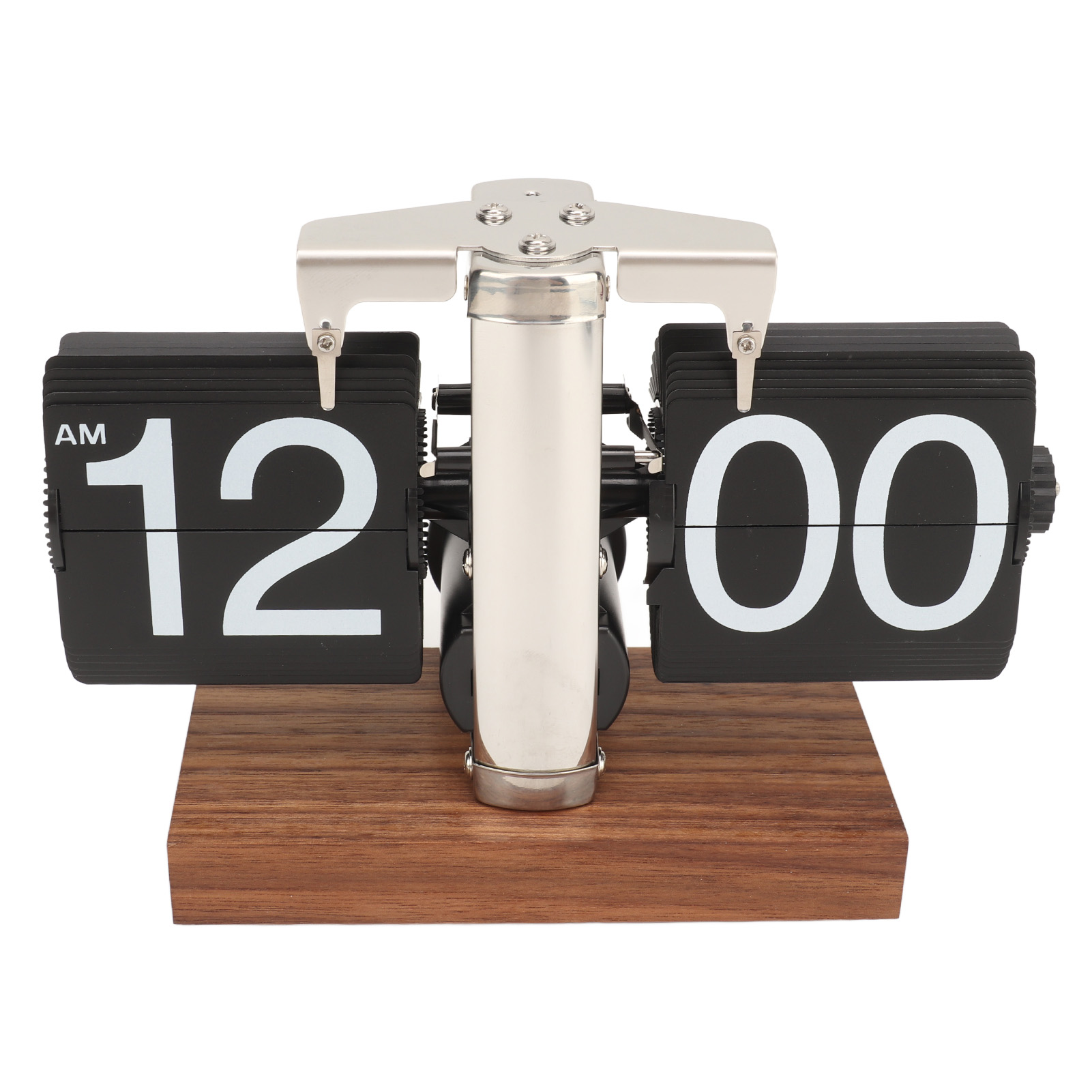 Digital flip down retro mesa ajustável tempo mecânico flip down relógio automático base suave para casa sala escritório decoração: Preto