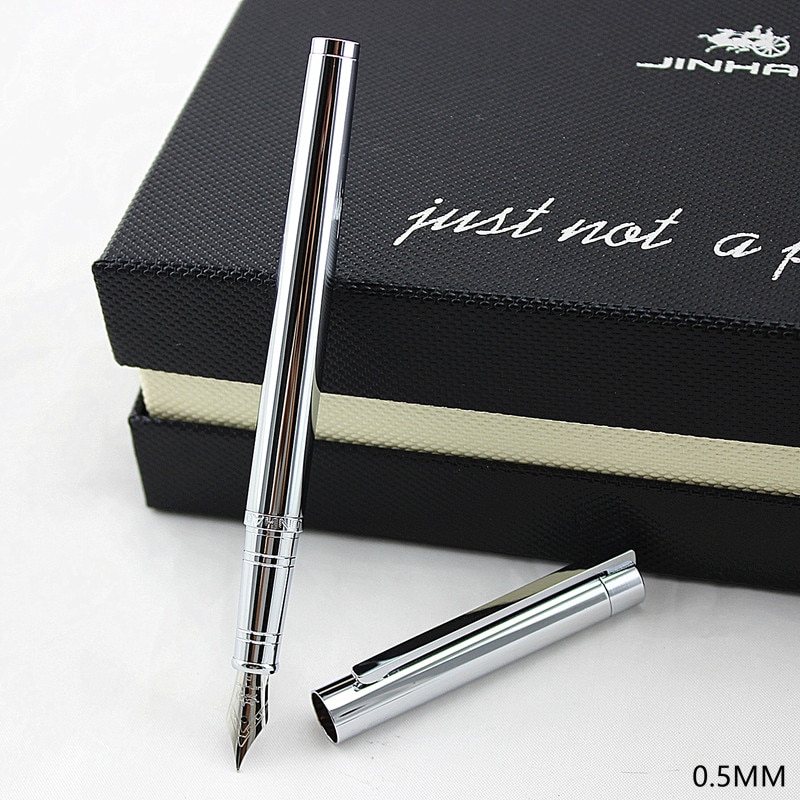 Jinhao 126 Fountain Pen 0.5mm Nib Caligraphy Pen metal Pen Ink Pens for Writing Metal Student School Supplies