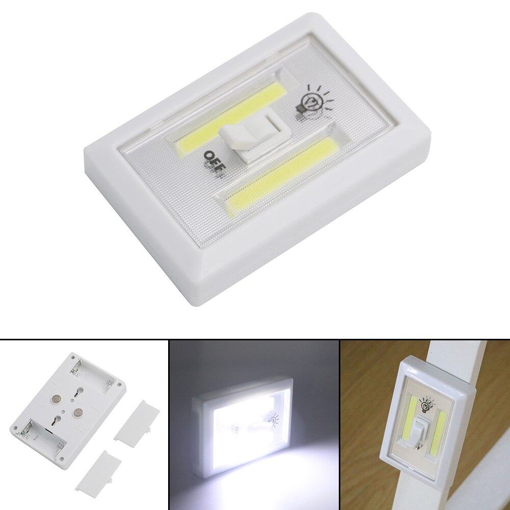 10PCS COB LED Wall Lighted Switch Wireless Closet Night Light Multi-Use Self-Stick Battery Operated Cordless Light-Switch