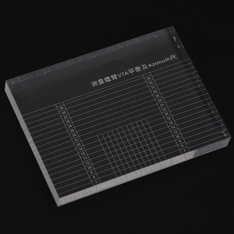 1 Pcs LP Vinyl Record Player Measuring Phono Tonearm Azimuth Ruler &amp; 1 Pcs LP Vinyl Record Needle Gauge Arm Scale