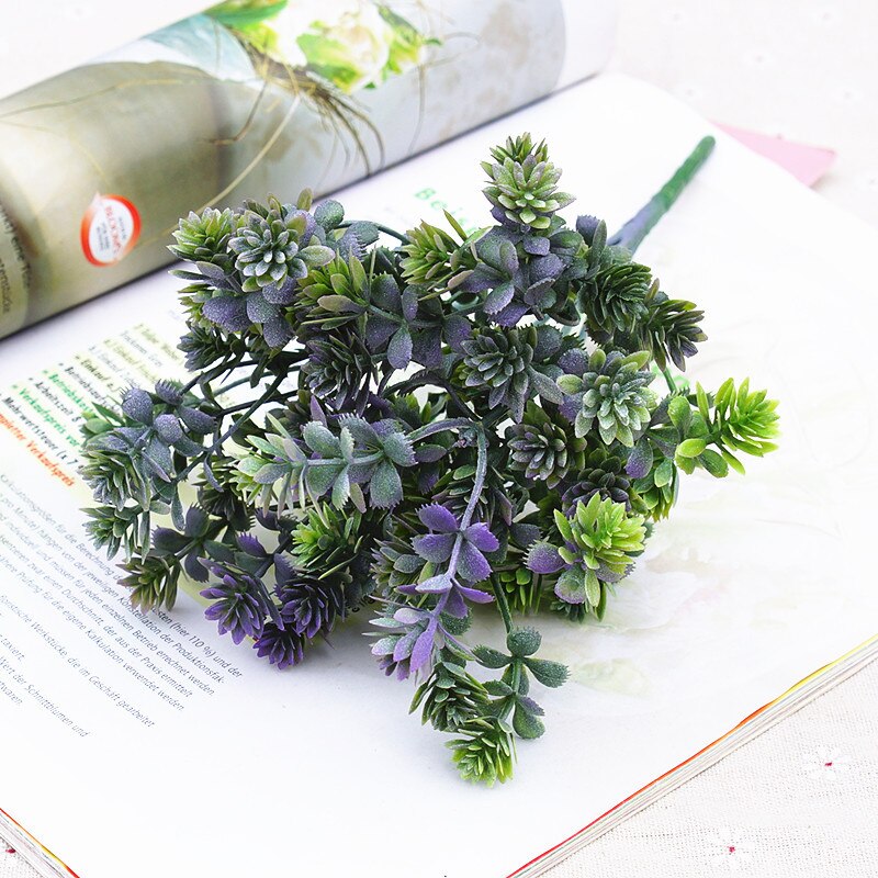28 Hoofden Succulent Greens Boeket Flores Plastic Kunstmatige Bladeren Decoratie Nep Planten Tuin Room Decor: A