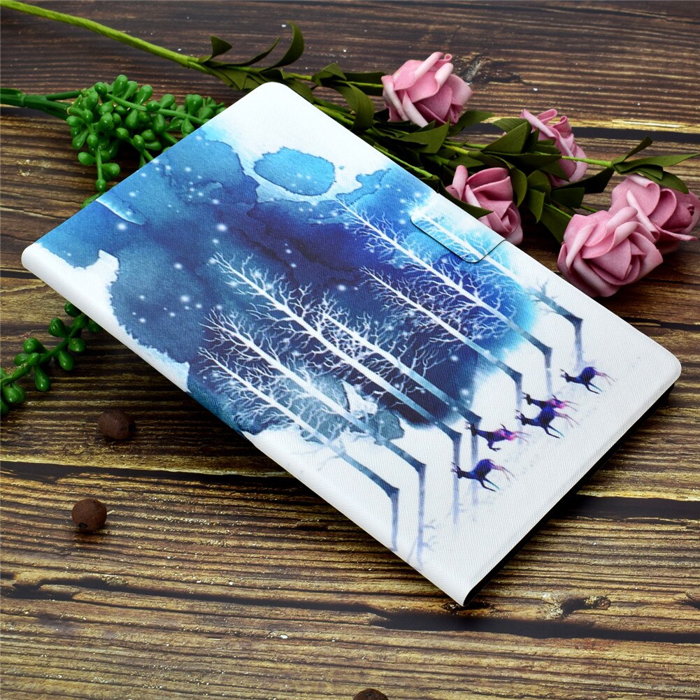 Tablet Case for Lenovo Tab M10 FHD Plus TB-X606F TB-X606X - PU Leather Stand Cover with Card Slot: Purple deer