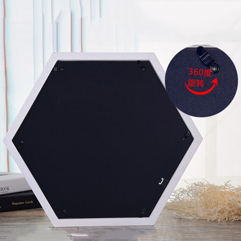 6-10 Inch Nordic Eenvoudige Hexagon Fotolijst Multilaterale Houten Frame Woonkamer Picture Wall Decor Mount Fotolijsten om De
