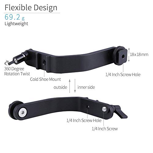 L support bras inclinable support de chaussure avec trou de vis 1/4 pour appareil photo reflex numérique Feelwor 4.5/5/5. 5/5. 7 pouces moniteur de champ grue cardan