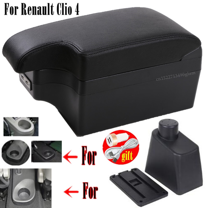 Voor Renault Clio 4 Captur Armsteun Voor Renault Captur Armsteun Doos Accessoires Opbergdoos Met Bekerhouder Asbak Met Usb