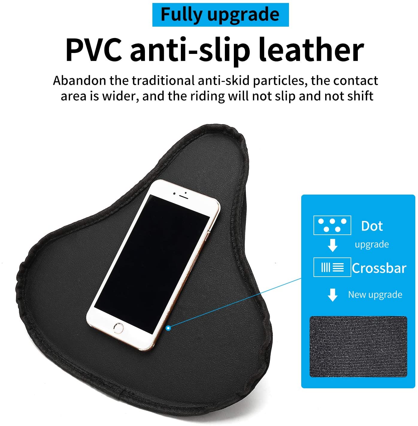 Bike Seat Cushion, Comfortable Large Wide Bike Seat Cover, Foam &amp; Gel Padded Exercise Bike Seat Cushion for Women and Man