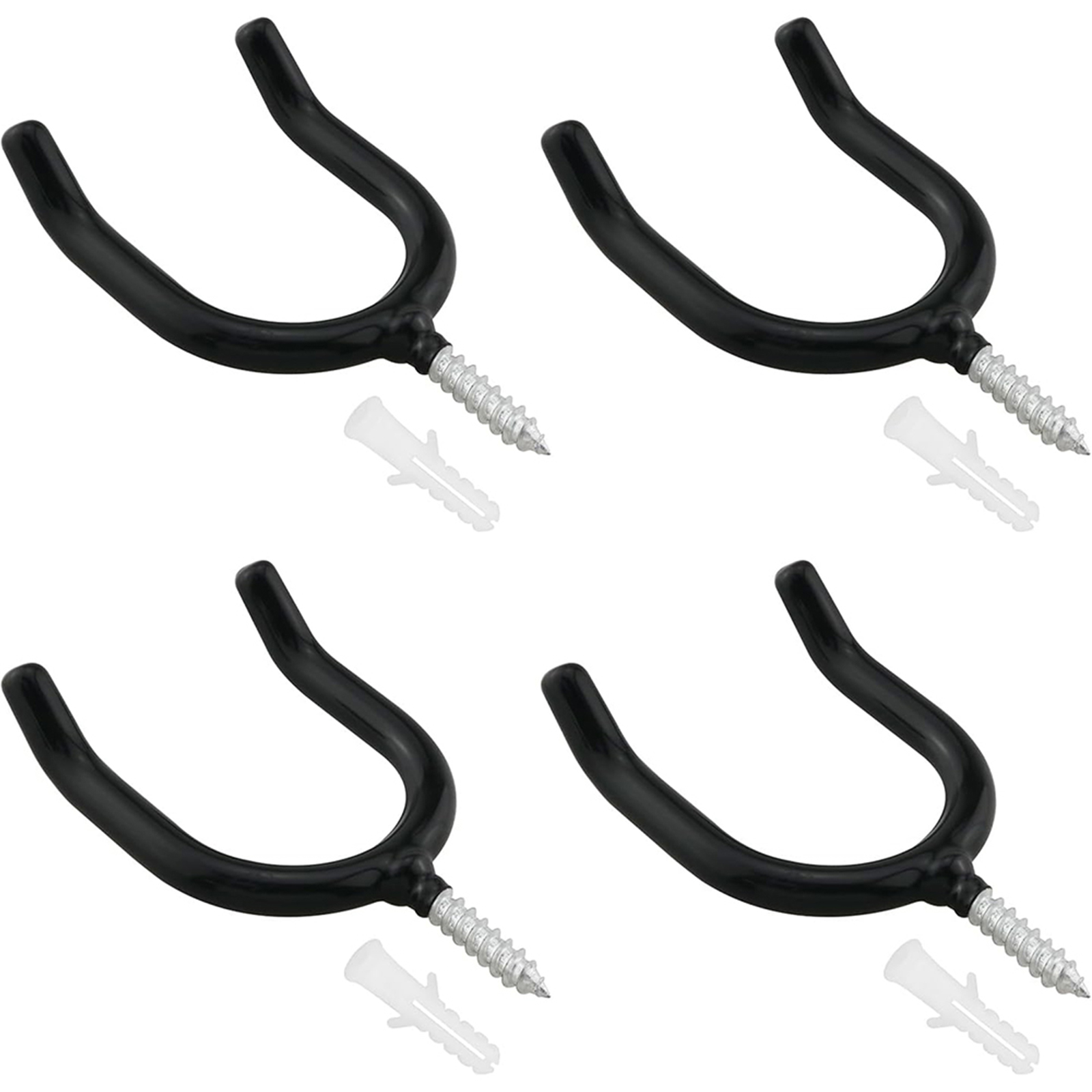 4 STUKS Schroef In U-vormige Haak Zware Wandmontage Ophanghaak Voor Tuin Hardware Haken Dip Tool Haak garage Organisatoren
