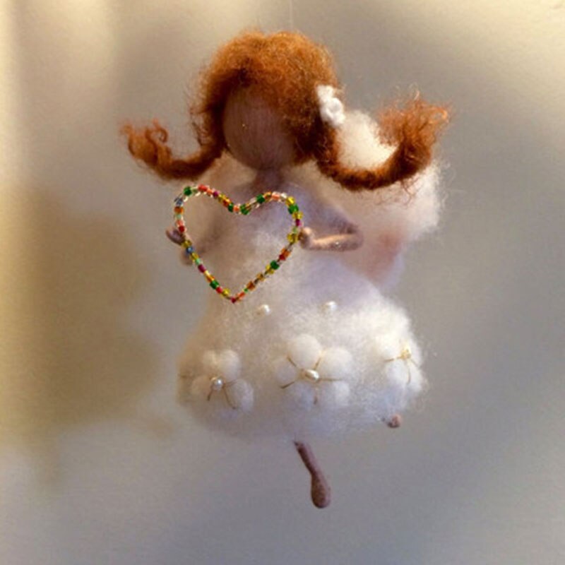 Jiwuo Cute Little Fairy Wool Felt Craft DIY Non Finished Poked Set Handcraft Kit for Needle Material With Instructions: 7