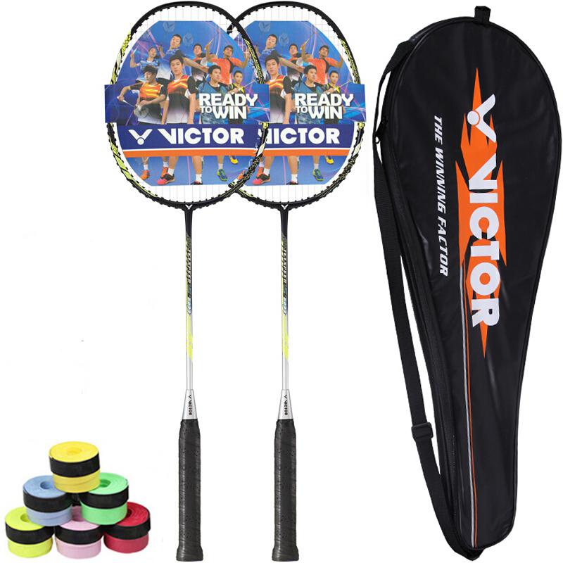 100% Originele Victor Js 5133 5233 Carbon Badminton Racket Raquette Badminton Met: 2 pcs  JS5233