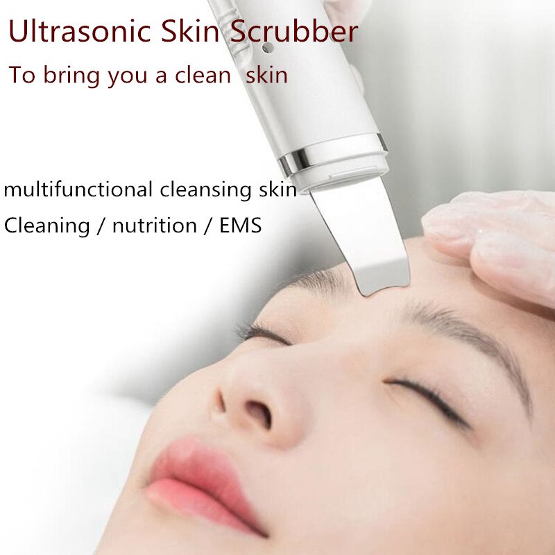 Máquina ultrasónica de limpieza Facial profunda, pala exfoliante, limpiador de poros faciales, máquina de estiramiento de piel Facial
