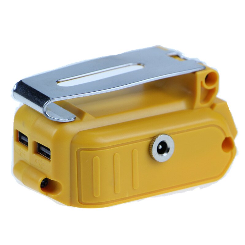 Dual USB DC 12V Port 60W with LED Display Clip Battery Converter Adapter For DEWALT 18V 20V Li-Ion Battery