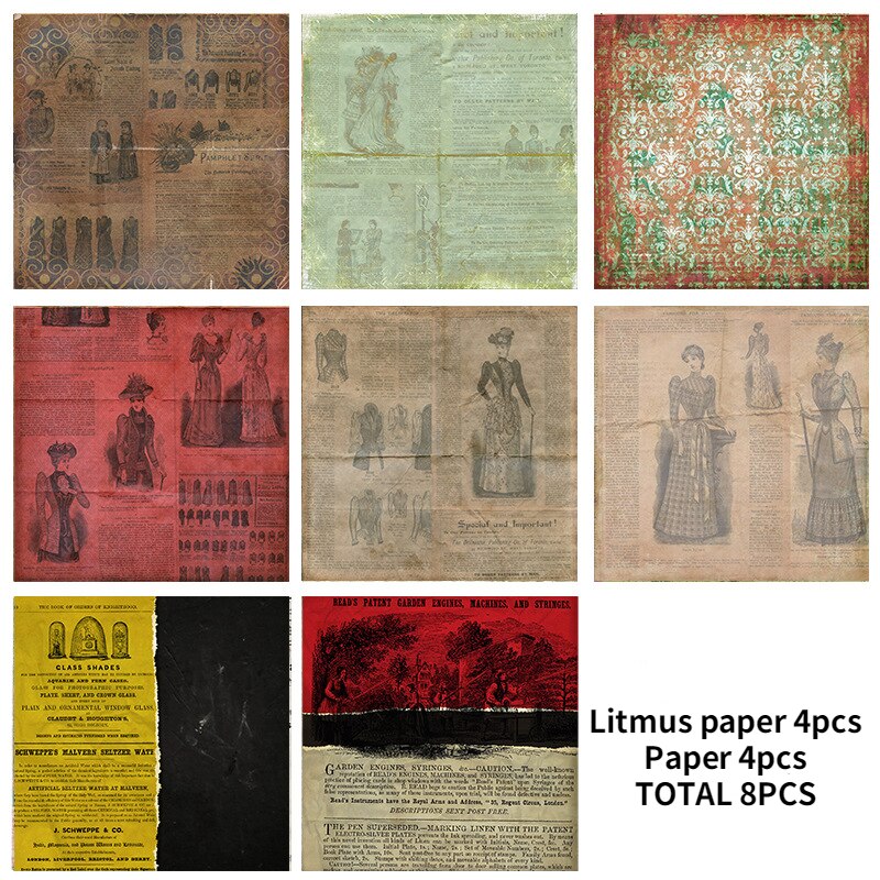 14Cm X 14Cm Chirstmas Retro Plakboek Rijstpapier Bloem Achtergrond Ambacht Diy Papier Junk Journal Scrapbooking Lakmoespapier 8 Stuks: Grey