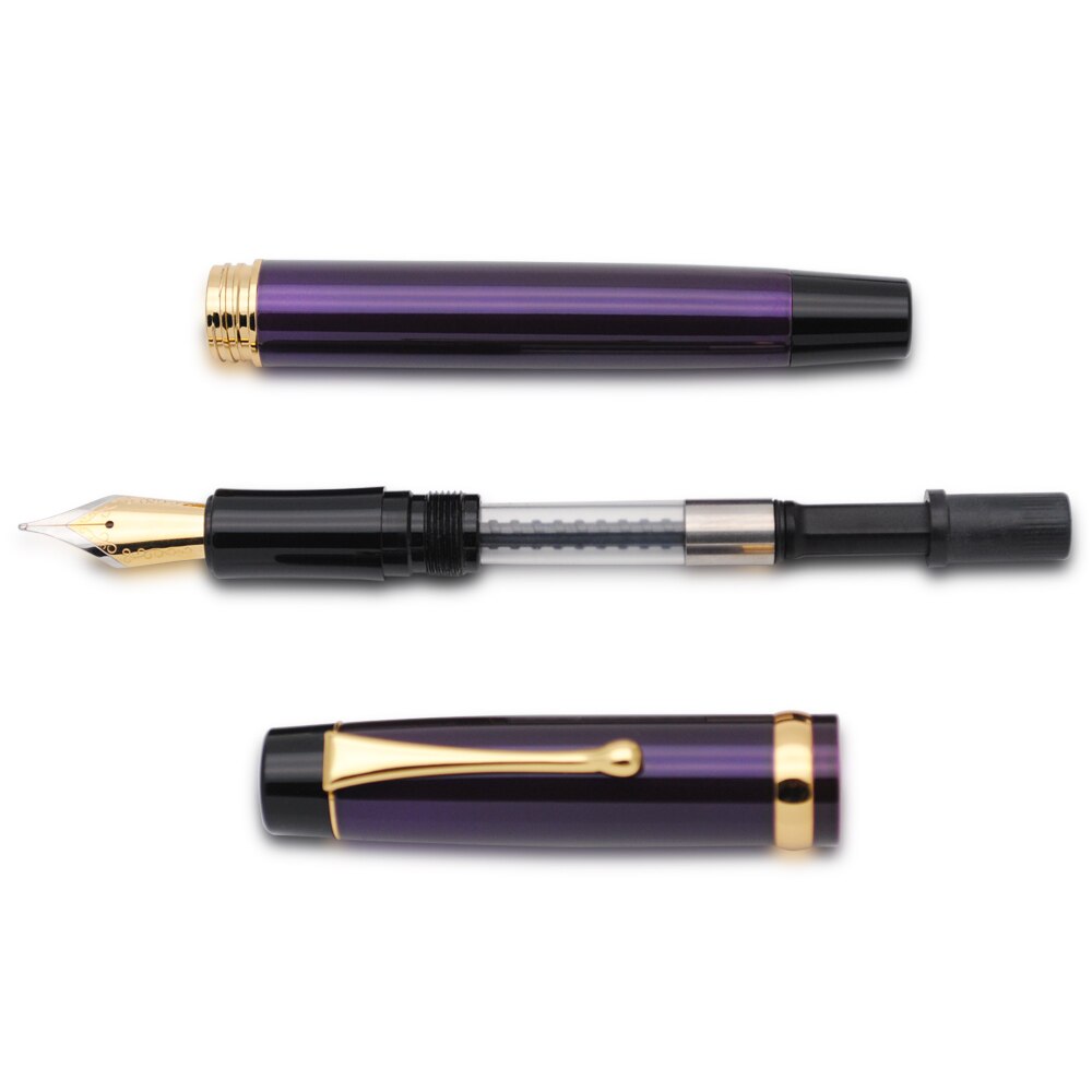 Jinhao 15 Metal Fountain Pen with Golden Clip M Nib 0.7mm Ink Pen