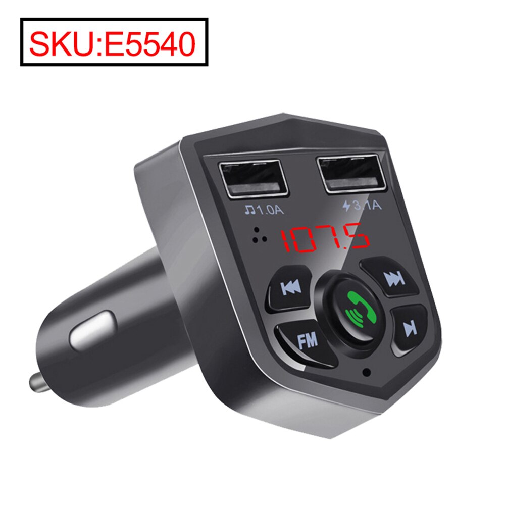 JINSERTA Auto Bluetooth 5,0 Freisprechen FM Sender LCD MP3 Spieler 3.1A USB Ladegerät Unterstützung TF/U Disk Auto Zubehör: E5540