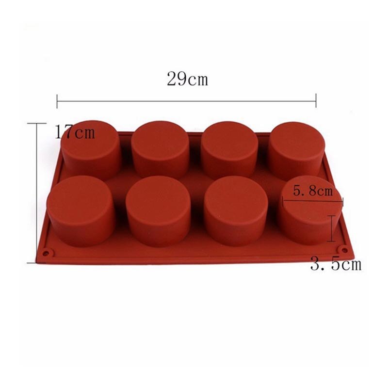 Cavity Round Cylinder Soap Mold Cupcake Silicone Mold Handmade Cylinder Mold for Cake, Bread, Cupcake, Cheesecake, Cornbread, Mu