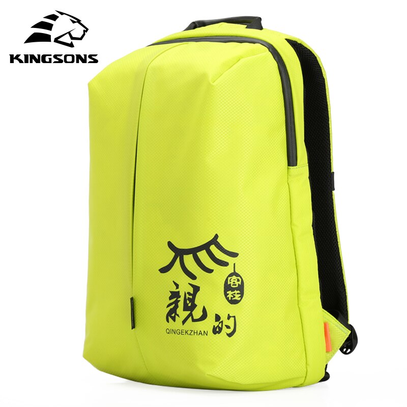 Kingsons Frauen Rucksäcke Patent 15'' Rucksack unisex Schule Tasche Nylon taschen Reise Mochila: Gelb