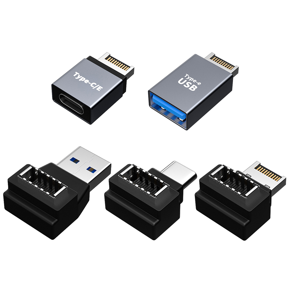 Placa base de cabecera de Panel frontal USB 3,1 tipo E A tipo C, adaptador USB de 90 grados A conector hembra USB 3,0 A para escritorio