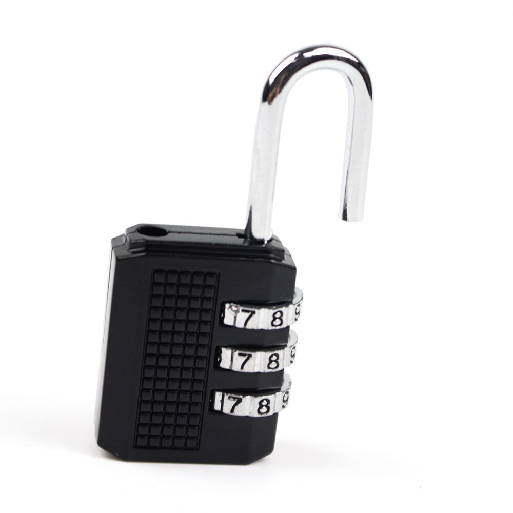 1PC 3 Digit Resettable Combination Padlock Coded Lock School Gym Locker Sheds Metal Code Password Lock Padlock