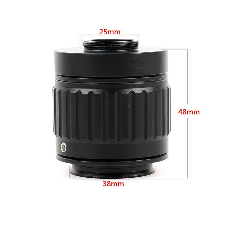 Adaptador de enfoque de lente ajustable para cámara, tipo de adaptador de montaje en C para microscopio estéreo Trinocular, 1x0,35x0,5 x: 1X