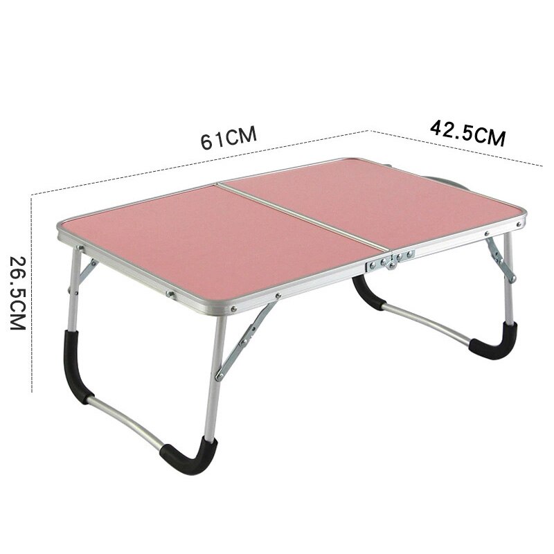 Foldable computer table,portable laptop desk,metal notebook desk for bed,easy to store study desk Can be used on bed and sofa: Pink