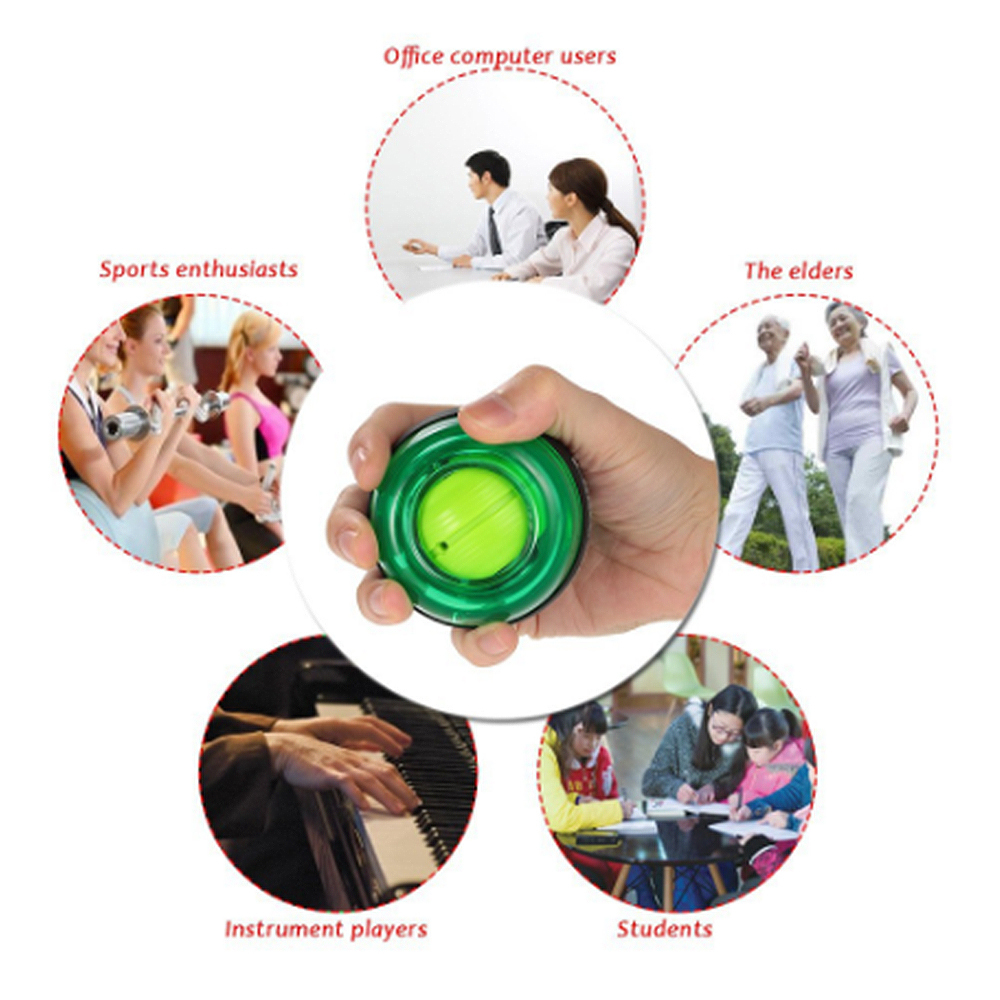 Led Wrist Ball Trainer Relax Gyroscope Ball Gyro Arm Exercise Machine Gym Fitness Equipment Strengthener Muscle Power Ball