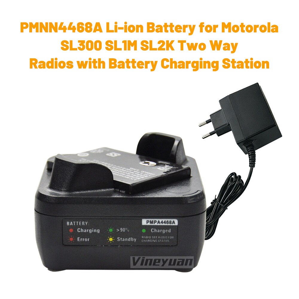 2300mAh PMNN4468A（PMNN4468B PMNN4468) RechargeaBattery For Motorola SL300 SL1M SL2M SL1K SL2K Radio Replacement Li-Ion Battery