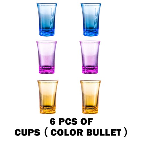 2021Bar Shot Dispenser Glass Verre Accessories Dispenser Dispensador De Cerveza Shot Buddy Alcool Drinking Glasses for Alcohol: Color cup 6pcs