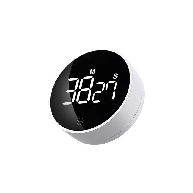 Miiiw Rotating Timer Brightness Adjustable Magnetic LED Digital Display Portable Simple Kitchen Cooking Alarm Clock: Default Title