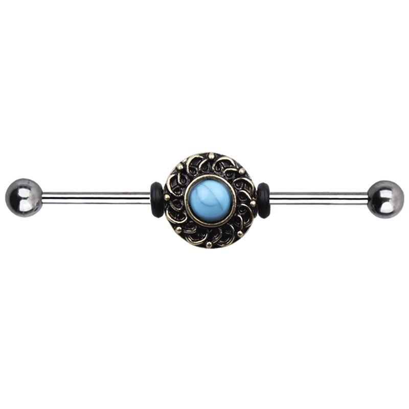 Schmetterling Pfeil Industrielle Hantel für Frauen Männer Stahl CZ Knorpel Wendel Ohrringe Zucht Karosserie durchbohren Schmuck Oreja 14G x 38mm 1PC: 1770