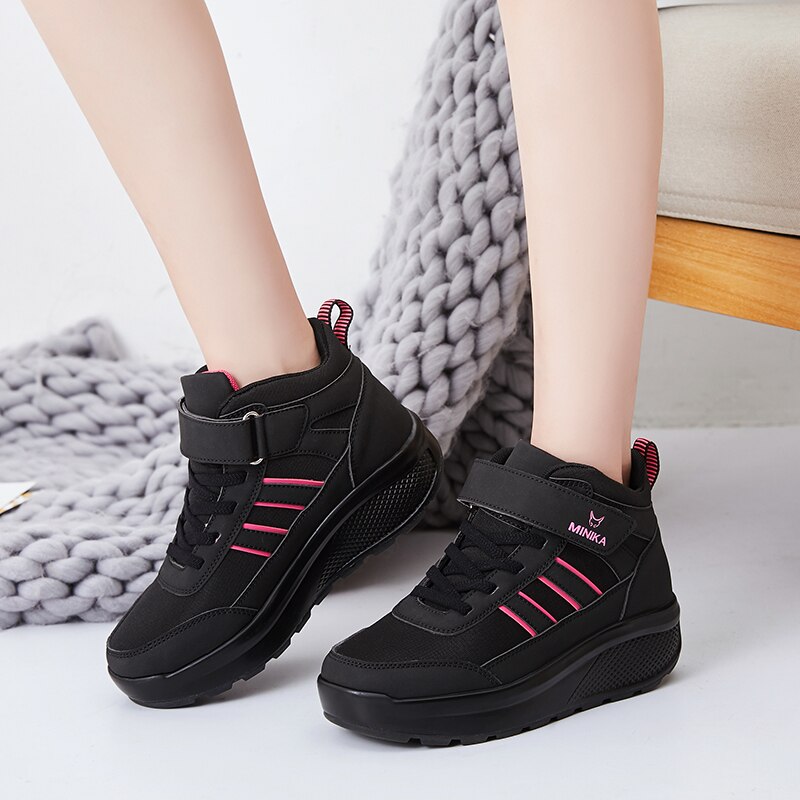 Plush Warm Toning Wedge Shoes Lady Walking Sneakers Women Body Shaping Fitness Slimming Swing Sports Shoes for Female