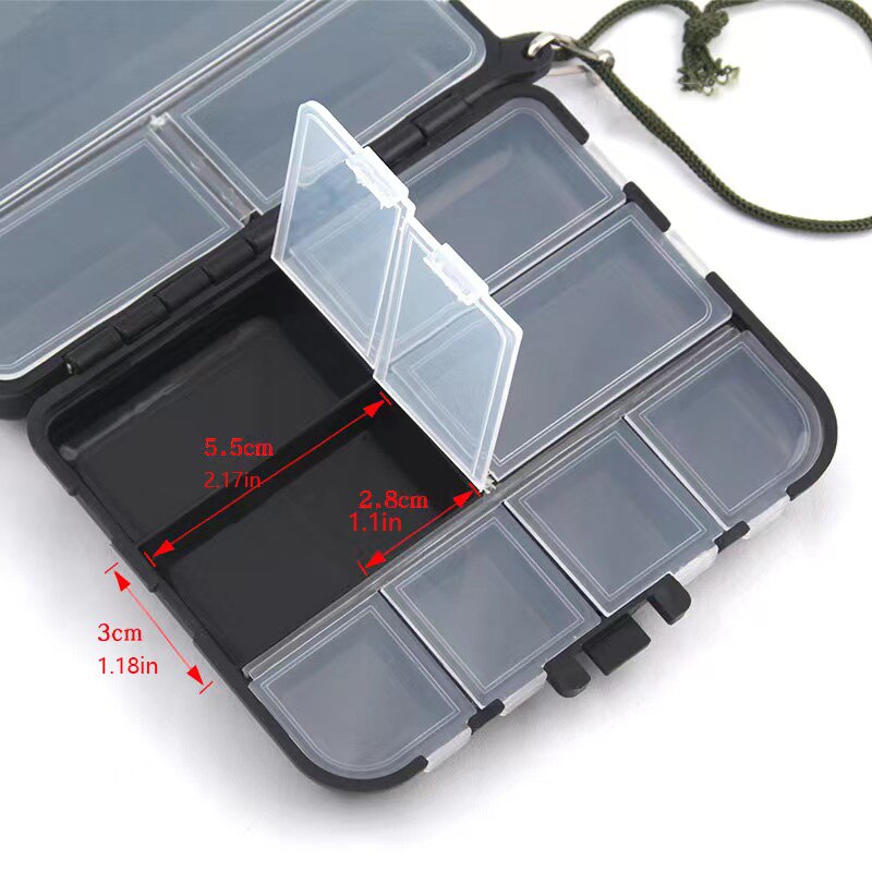 Caixas de armazenamento para isca de pesca, equipamentos de pesca, portátil, dupla face, isca, gancho organizador, mini utilitários iscas